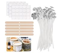 Stoppini per Candele,50 Pezzi Stoppini di Naturali Candela,Stoppini in Cotone Naturale Organico,Stoppini per Candele,Stoppino in Cotone Naturale per Fabbricazione di Candele Candela Fai da Te