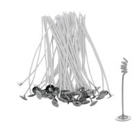 Stoppini Per Candele Per F-are Candele, 50pezzi Kit Di Stoppini Per Candele Artigianali Fai Da Te, Stoppini Lunghi Naturali Pre-cerati Stoppini Di Burro, S-toppino Di Cotone Pre-cerato Di Soia