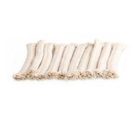 Stoppini per lampada a olio, 10 pezzi, in cotone spesso, stoppini rotondi, 10 x 1 cm, bianco, per lampada a olio di candela, bruciatore a torcia, lampada ad alcool