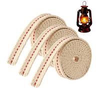 Stoppini per lanterne con stoppino per lampada da 3 rotoli, Stoppino piatto in cotone da 10 piedi e 1/2 pollice Stoppino per lampada a olio di ricambio per lanterne a olio con punto per lampade a olio