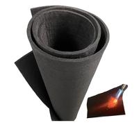 Stoppino in feltro di carbonio ad alta temperatura da 5 mm, 40,1 x 123,2 cm, coperta per saldatura in feltro di carbonio grafite per isolamento termico e protezione dalle alte temperature (30 x 123 cm