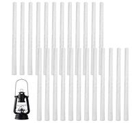 Stoppino in fibra di vetro, 24 pezzi, 1,27 cm x 25 cm, stoppino continuo per candelabri, lampade a olio e luci da giardino, in fibra di vetro, senza fumo, resistente al calore, ideale per bottiglie di