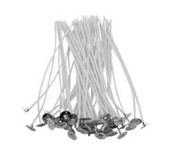 - Stoppino per candele, 50 pezzi, stoppini per candele, stoppini per candele, stoppini per candele, stoppini per candele in cotone pre-cerato, set con 100 stoppini, accessori per la produzione di