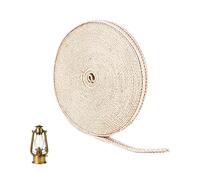 Stoppino per Lampada a Cherosene in Cotone - Larghezza 11 mm e Lunghezza 5 m, Stoppino di Ricambio per Lampade a Olio, Rotolo di Cotone, Compatibile per Uso Domestico e Campeggio