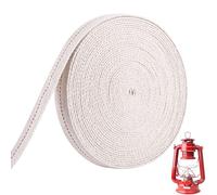 Stoppino per lampade a olio, 10 m x 2 cm, stoppino piatto, in cotone, per bruciatori a olio, lanterna fai da te