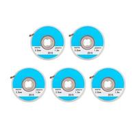 Stoppino per saldatura, 5 pezzi, dissaldante, treccia, filo di rame, per riparazione PCB, larghezza 1,0-3,5 mm, lunghezza 1,5 m