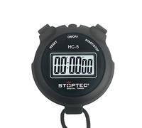 Stoptec - Cronometro HC-5, molto semplice: solo avvio, arresto e reset, acceso e spegnibile, grande display a riga singola, impermeabile, sport, hobby, tempo libero, adatto per bambini