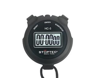 Stoptec - Cronometro HC-5, molto semplice: solo avvio, arresto e reset, acceso e spegnibile, grande display a riga singola, impermeabile, sport, hobby, tempo libero, adatto per bambini
