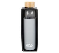 Stor 00275-star Wars Vetro 585 ml con Cover di Silicone Bottiglia, Nero, Mediano