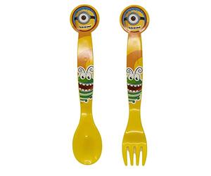 STOR 2 pz Pp Cutlery Set With Cardboard Minions Fun Land - Posate, unisex