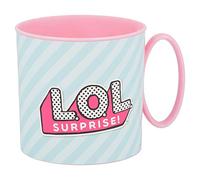 STOR 887009, tazza in plastica, adatta al microonde, 350 ml, con scritta “LOL surprise!”
