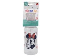 STOR BIBERON SCOLLO LARGO 360 ML TETINA SILICONE 3 POSIZIONI MINNIE MOUSE HEART FULL