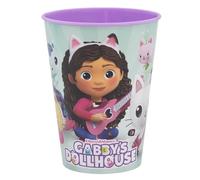 STOR Bicchiere Bambini La Casa Delle Bambole Di Gabby 260ml in Plastica - Riutilizzabile, Infrangibile, Senza BPA - Bicchiere Perfetto per Casa e Scuola