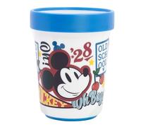 Stor Bicchiere Bambini Topolino 260ml con Base Antiscivolo, Bicchiere Riutilizzabile in Plastica Senza BPA, Adatto Microonde per Bambini