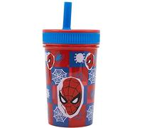 Stor BICCHIERE CON CANNUCCIA IN SILICONE 465 ML | SPIDERMAN MIDNIGHT FLYER