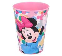 Bicchiere in plastica per Bambini con Grafica di Disney Minnie da 260 ml, senza BPA, riutilizzabile e lavabile, non adatto al microonde