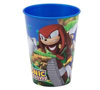 Bicchiere in Plastica per Bambini con grafica di Sega Sonic da 260 ml, senza BPA, riutilizzabile e lavabile, non adatto al microonde