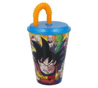Stor Bicchiere per Bambini con Cannucce Riutilizzabili - 430 ml |Dragon Ball