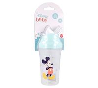 Bicchiere per Bambini con Cannuccia Flessibile con Grafica di Disney Mickey Mous
