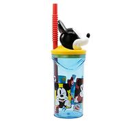 Bicchiere Plastica Bamibini Disney Mickey Mouse 3D, senza BPA da 360 ml