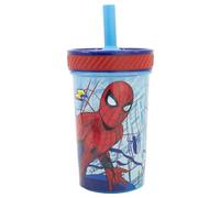 Stor BICCHIERE PP ANTIVOLUELCO CON PAJITA IN SILICONE 370 ML SPIDERMAN DIMENSIONE