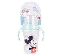 Stor Bicchiere Viaggio Bambini isney Mickey da 330 ml, senza BPA, con beccuccio ribaltabile, tappo, 2 maniglie di sostegno, riutilizzabile e lavabile