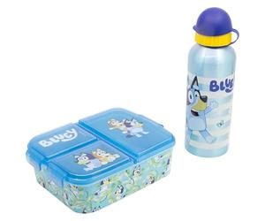 Stor Bluey, set di bottiglie in alluminio da 530 ml e contenitore per il pranzo a 3 scomparti
