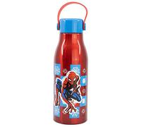 Stor Borraccia Originale Marvel Spiderman in alluminio per bambini da 760 ml con coperchio con gancio e cappuccio con manico in silicone.