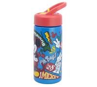 Stor Borraccia Sportiva Topolino con Cannuccia e Manico 410ml - Bottiglia Bambini Riutilizzabile Senza BPA per Scuola Sport e Gite
