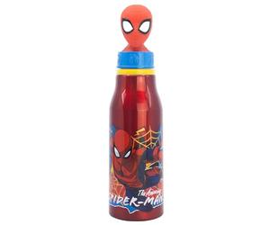 Stor BOTTIGLIA RIUTILIZZABILE IN ALLUMINIO CON FIGURINA 3D 690 ML | SPIDERMAN MOVING TARGET