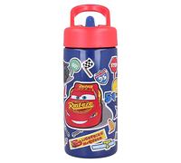 Stor Cars, borraccia sportiva con cannuccia e manico integrato da 410 ml, Disney