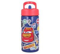 Stor Cars, borraccia sportiva con cannuccia e manico integrato da 410 ml, Disney