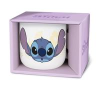 Stor Ceramic Breakfast Mug 400ml Stitch Palms in Gift Box Young Adult