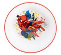 STOR Ciotola Bambini Spider-Man 902ml con Base Antiscivolo, Plastica Riutilizzabile Senza BPA, Adatta Microonde, Scodella Bimbi per Casa e Scuola