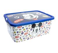 Stor Contenitore portaoggetti Click Mickey Mouse It's a Mickey Thing 13 L con coperchio a scatto - Scatola per in plastica per la cameretta, idea regalo