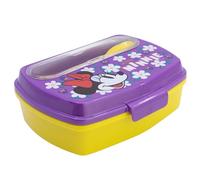 Stor Contenitore rettangolare per il pranzo dei bambini con posate Minnie