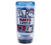 Stor Marvel, bicchiere in plastica a doppia parete, anti-ribaltamento, 625 ml