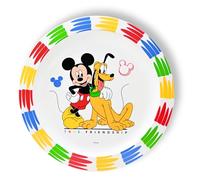 Stor Mickey Mouse - Piatto per bambini antiscivolo in plastica BPA free e riutilizzabile - Piatto colorato da 22 cm per colazione, snack & piccoli pasti