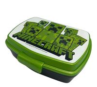 Stor - Minecraft Porta Pranzo per Bambini - Porta Merenda Scuola 1 Scomparti - Portamerenda in Plastica Bambini Pranzo Launch Box - BPA Free - 18x5x13 CM