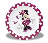 Stor Minnie Mouse Piatto Bambini in Plastica - Piatto Piano Riutilizzabile e Resistente, Piattino Colazione per Ragazze e Ragazzi, Snack Plate Antigraffio, Piatti Bambini Senza BPA