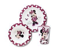 Stor Minnie Set Stoviglie Bambini - Piatto, Ciotola e Tazza - Set da Tavola Riutilizzabile Senza BPA - Stoviglie per Colazione, Pranzo e Cena