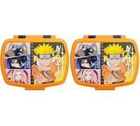 Stor Naruto - Contenitore rettangolare per il pranzo dei bambini (Confezione da 2)