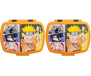 Stor Naruto - Contenitore rettangolare per il pranzo dei bambini (Confezione da 2)