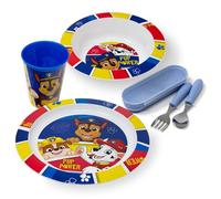 Stor Paw Patrol Set Stoviglie Bambini - Piatto, Ciotola, Tazza e Posate Bambini, Set Pappa Bimbo per Colazione, Pranzo e Cena, Riutilizzabile e Senza BPA