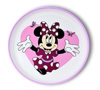 Stor Piatto Bambini Antiscivolo Minnie Mouse - Piatto per Bambine e Bambini in Plastica Senza BPA, Riutilizzabile e Leggero - Piatto Colazione, Merenda o Campeggio