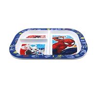 STOR Piatto Bambini Spider-Man 3 Scomparti, 772ml Plastica Senza BPA, Microonde, Stoviglie Pappa Neonati
