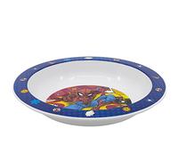 Stor Piatto Fondo Originale Disney Spiderman in plastica rigida per bambini piccoli, adatto al microonde con grafiche divertenti per i più piccoli.