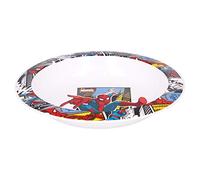 Stor Piatto Fondo Originale Marvel Spiderman in plastica rigida per bambini piccoli, adatto al microonde e senza BPA.