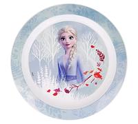 Stor Piatto Piano Originale Disney Frozen per bambini con un design ergonomico, realizzato in plastica riutilizzabile e adatto al microonde.