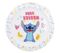 Piatto Piano Originale Disney Stitch in plastica alimentare per bambini adatta al microonde, riutilizzabile e facile da pulire